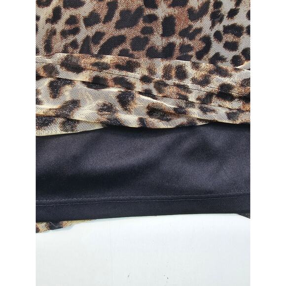 Nik and Nash size S made in USA leapord print Layered casual career dress EUC - Picture 3 of 8